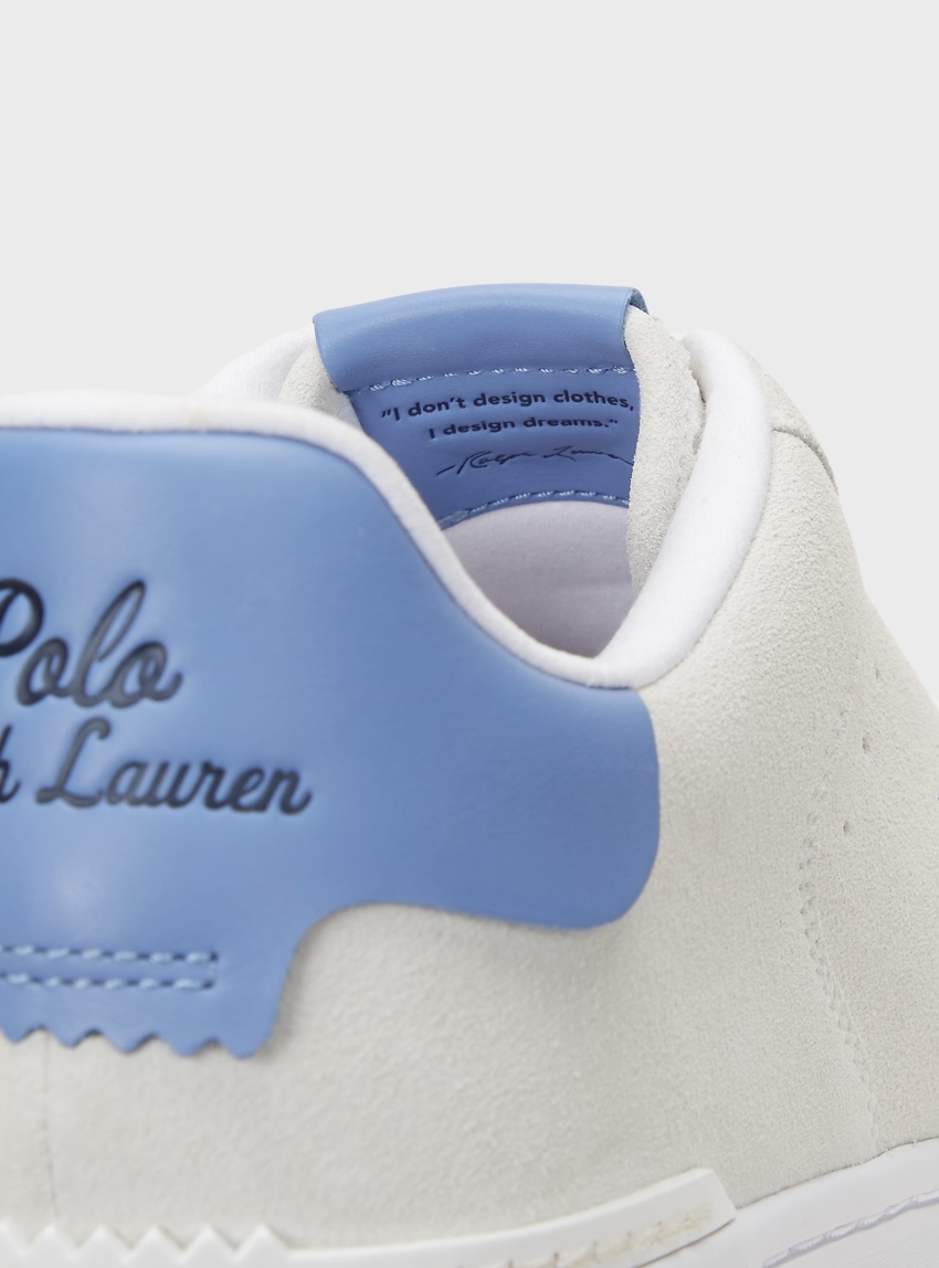 Polo Ralph Lauren Masters Court Suede Trainers - White