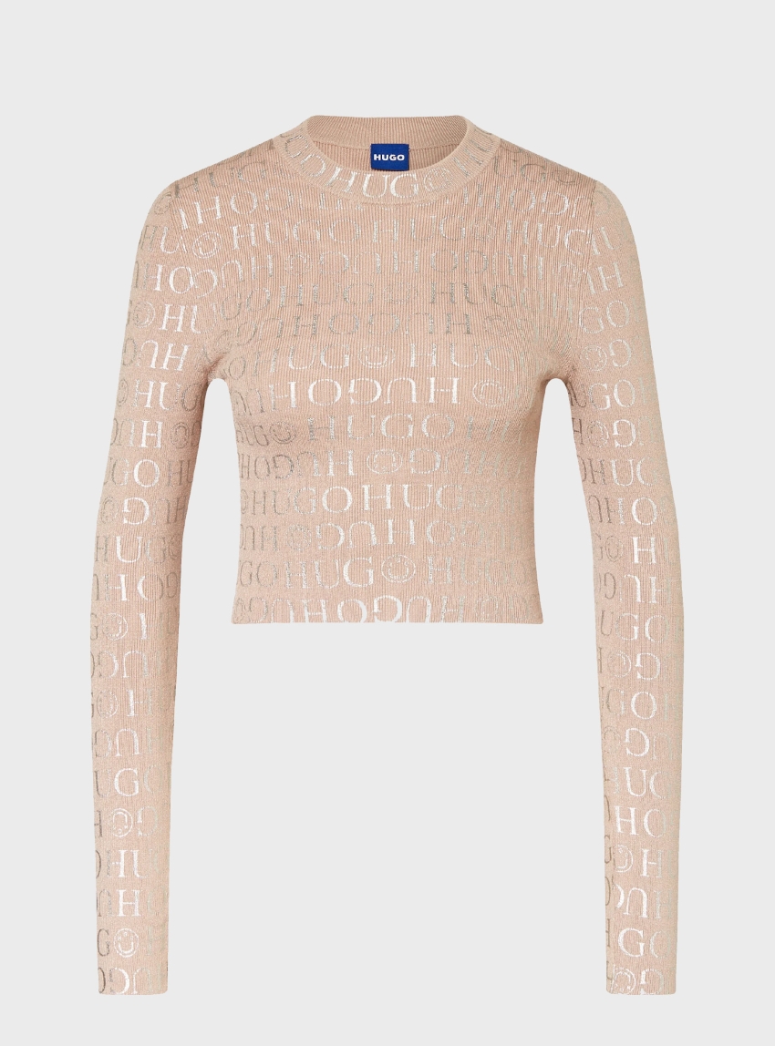 HUGO Slim Fit Knit Soil_B - Dusty Pink