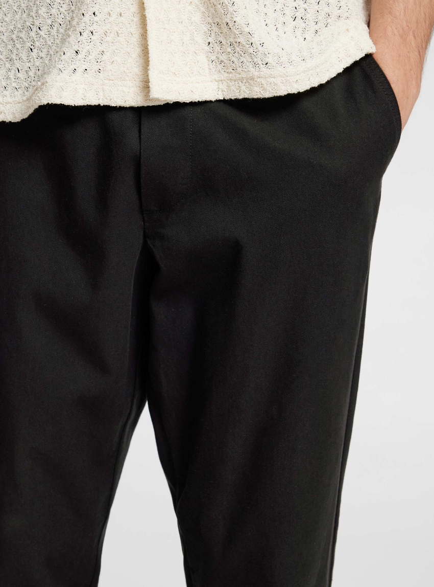 Selected 190-Reg Tape Ace Thais Summer Pants - Black