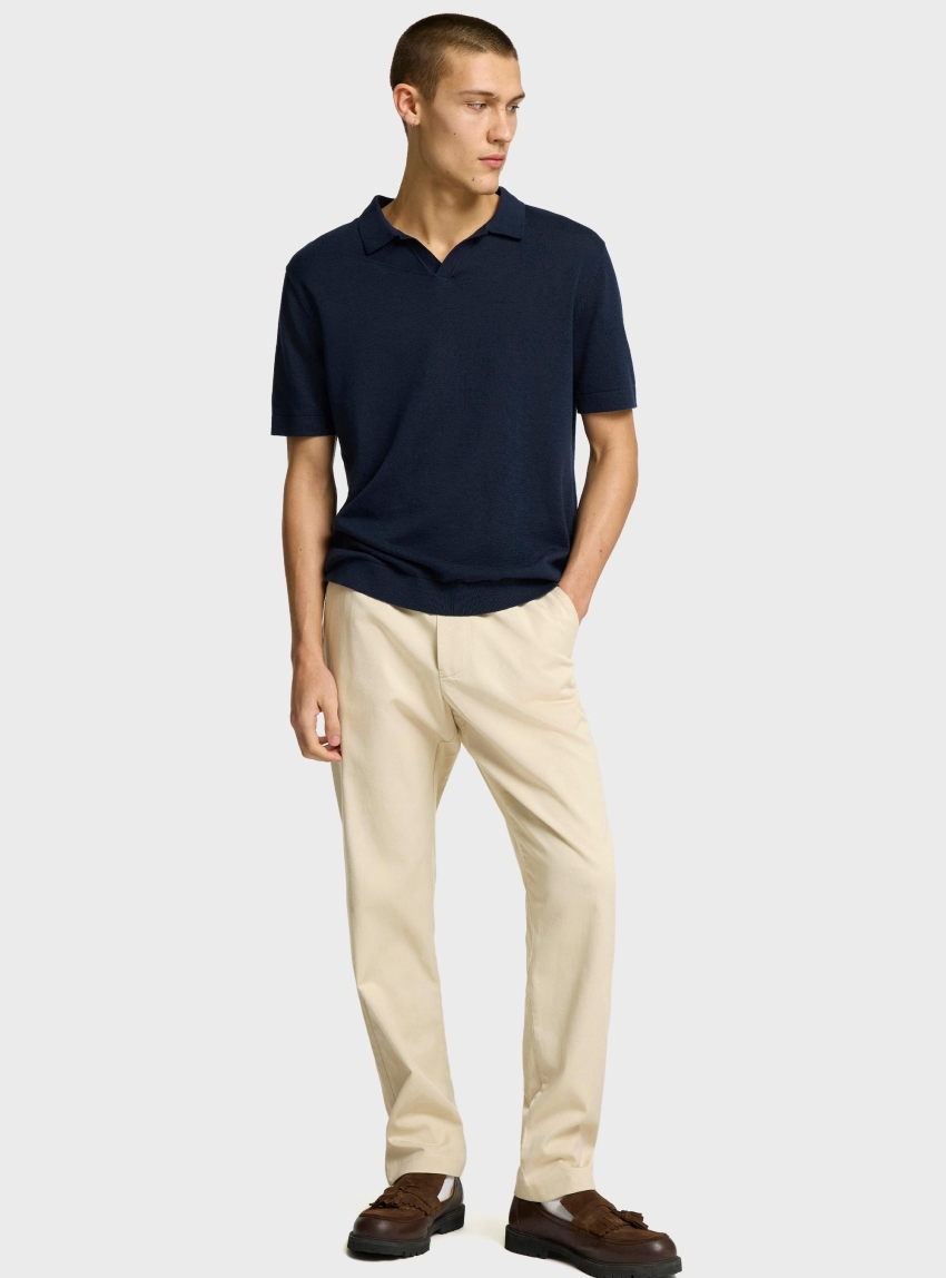 Selected 190-Reg Tape Ace Thais Summer Pants - Ecru