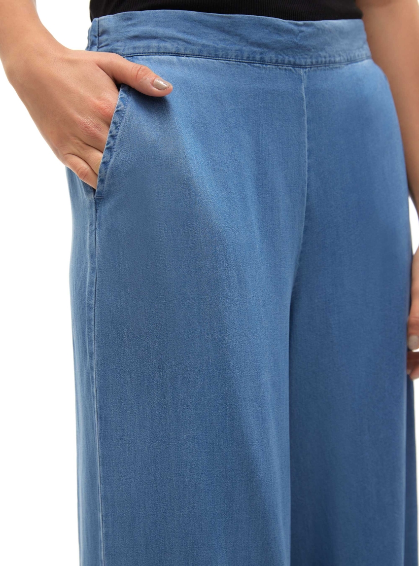 Vero Moda Bree Mr Wide Tencel Culottes - Medium Aged Denim