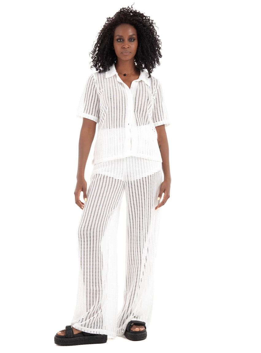 Only Freya Polo Cardigan - White