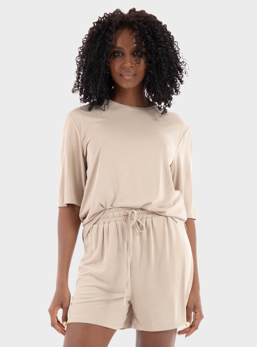 Only Hannah String Shorts - Beige