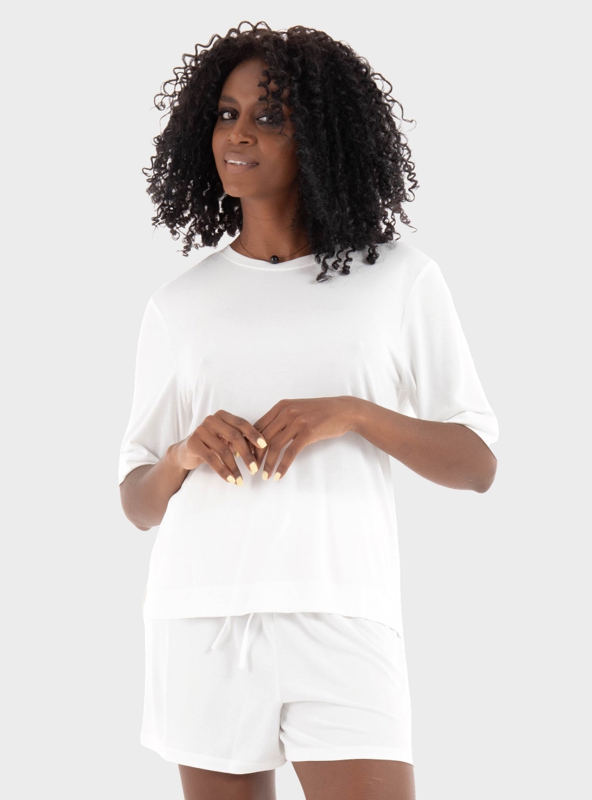 Only Hannah String Shorts - White