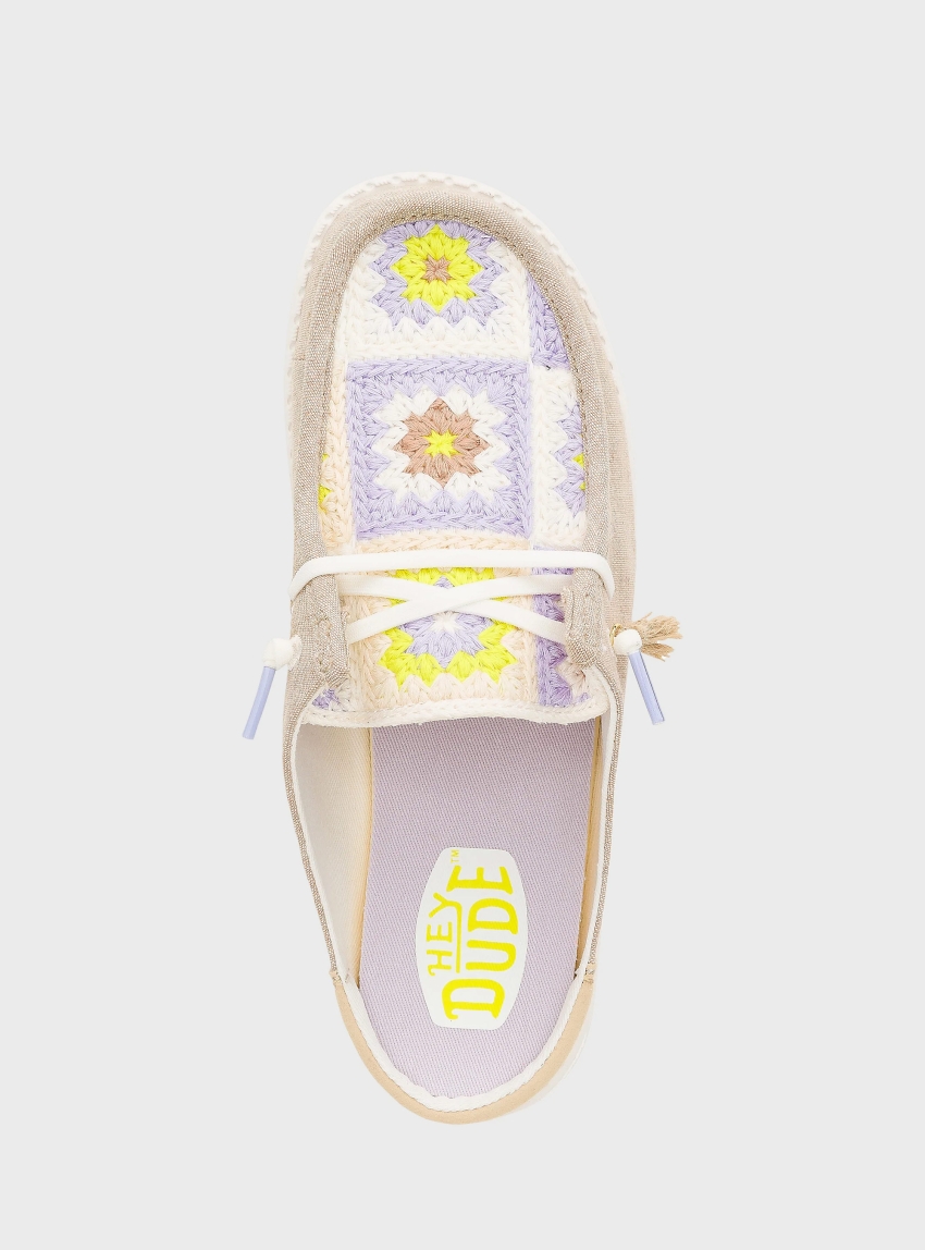 Hey Dude Wendy Slip Cottage Crochet - Light Brown