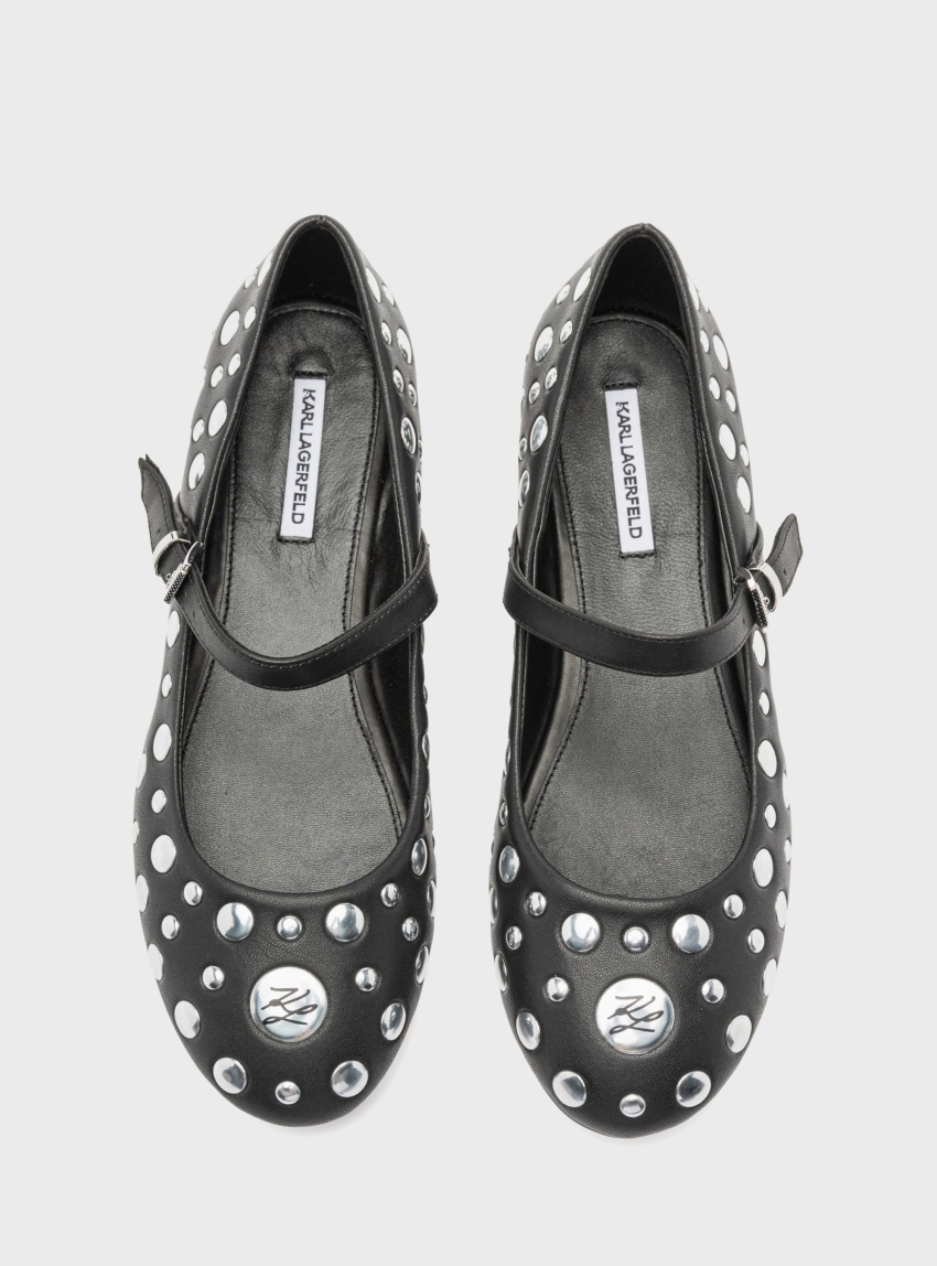 Karl Lagerfeld Karo Mirror Studs Pumps - Black
