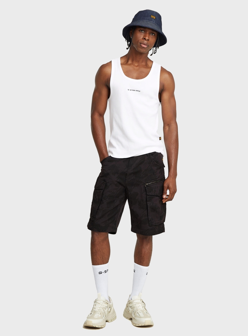 G-Star Rib Tank Top - White