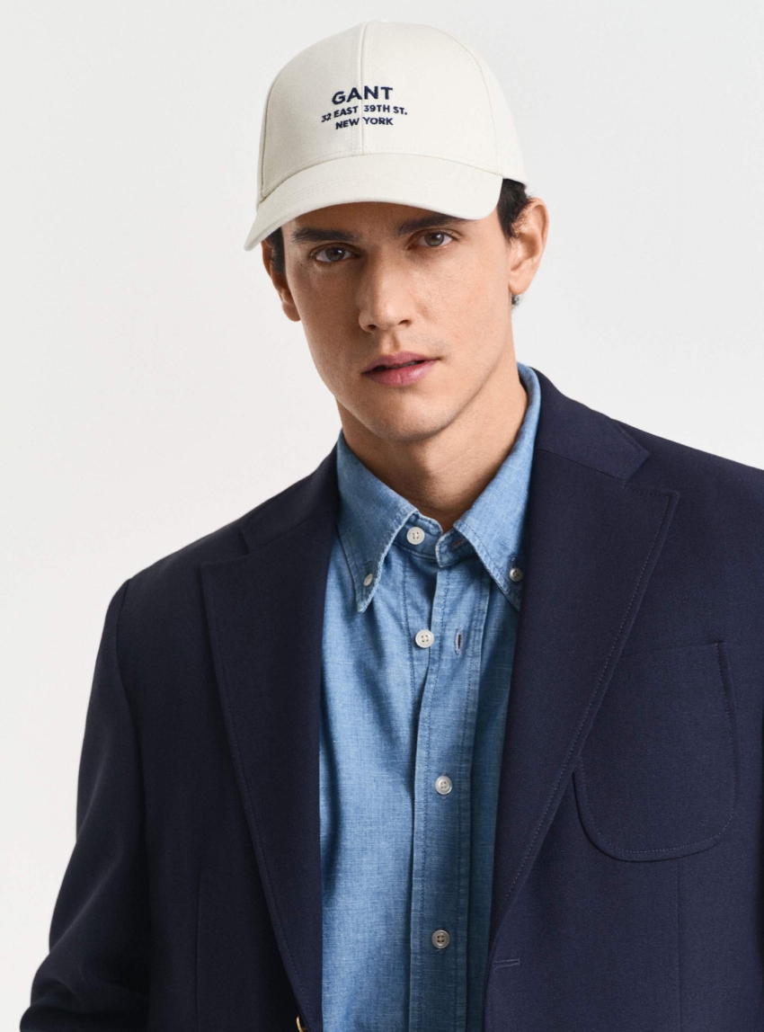 Gant Small Script Graphic Cap - Cream