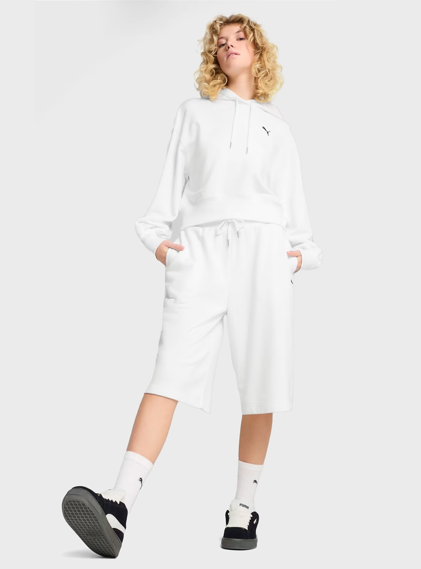 PUMA WARDROBE ESS Relaxed Jorts 14' TR - White