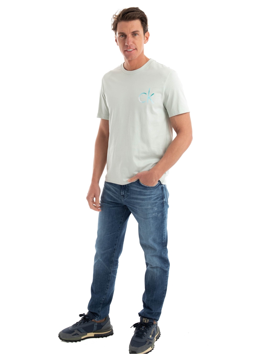 Calvin Klein Ck Chest Logo T-Shirt - Ivory