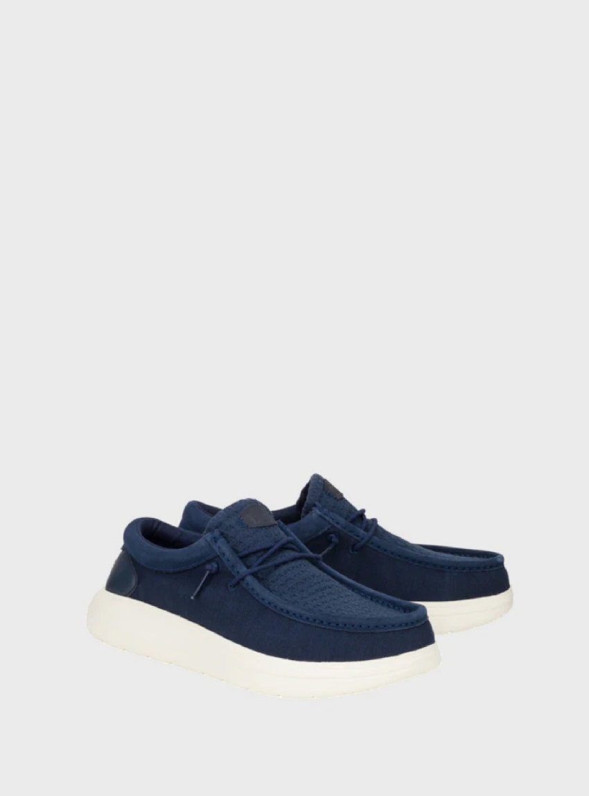 Hey Dude Wally COMF Woven Slip On - Navy