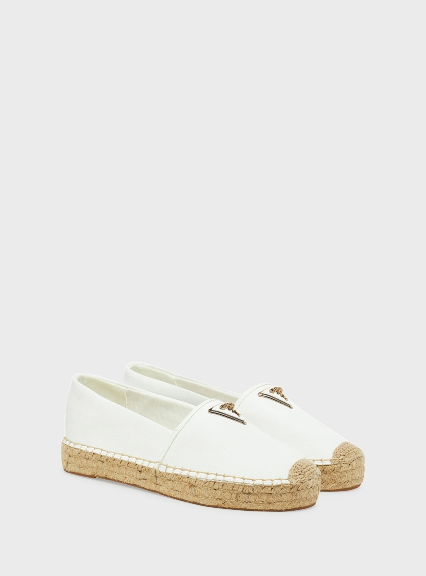 Guess Jolandon Leather Espadrilles - White