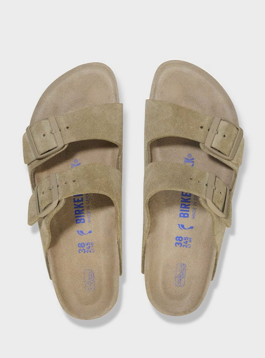 Birkenstock Arizona Soft Footbed Regular Fit Sandals - Light Olive