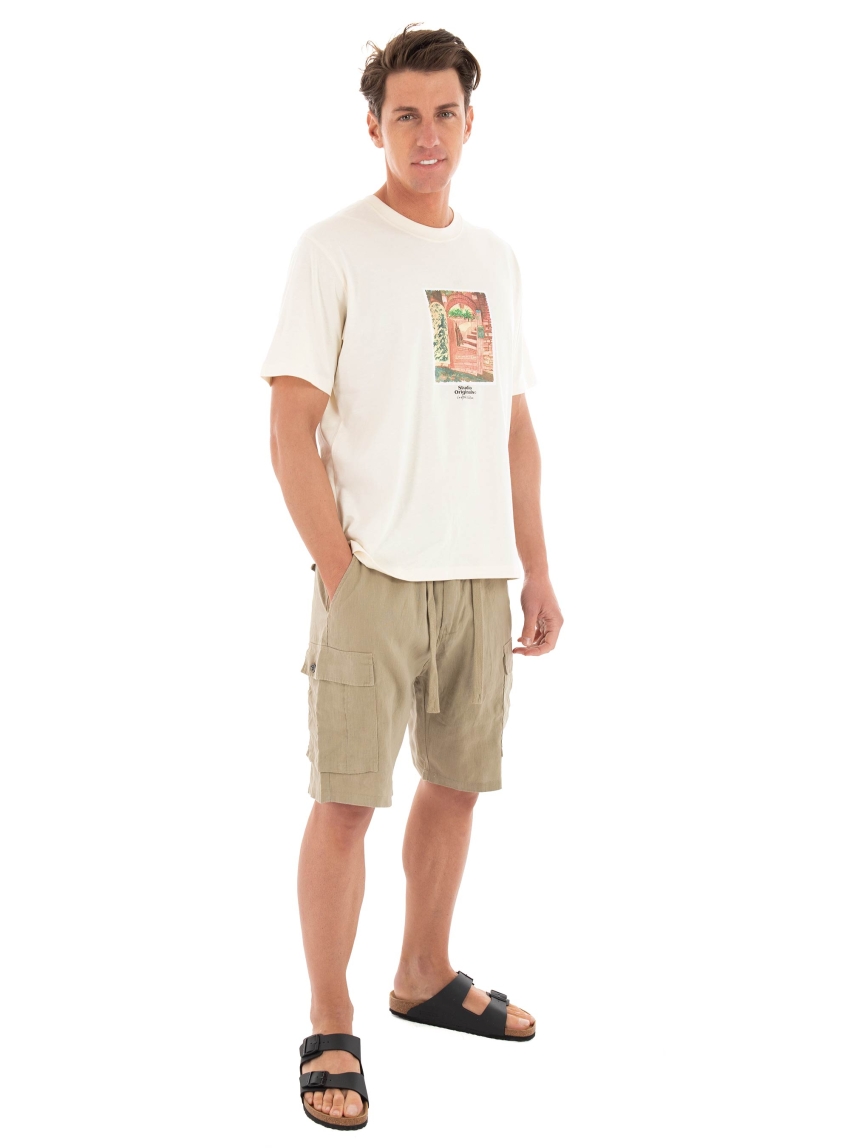 Gianni Lupo Linen Pants - Camel