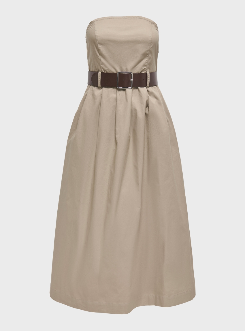 Only Zora Long Tube Dress - Beige