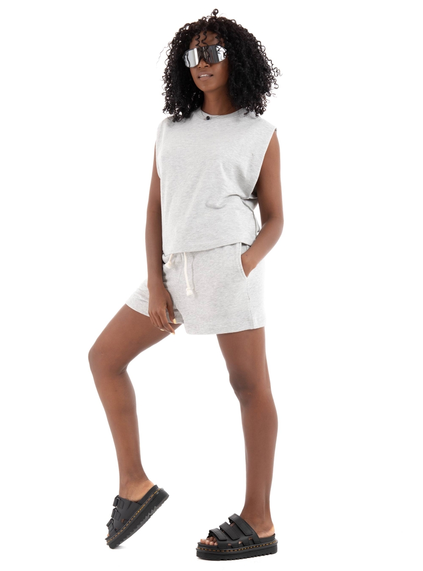 JJXX Vicky Relaxed Sleeveless Sweater - Light Grey Melange