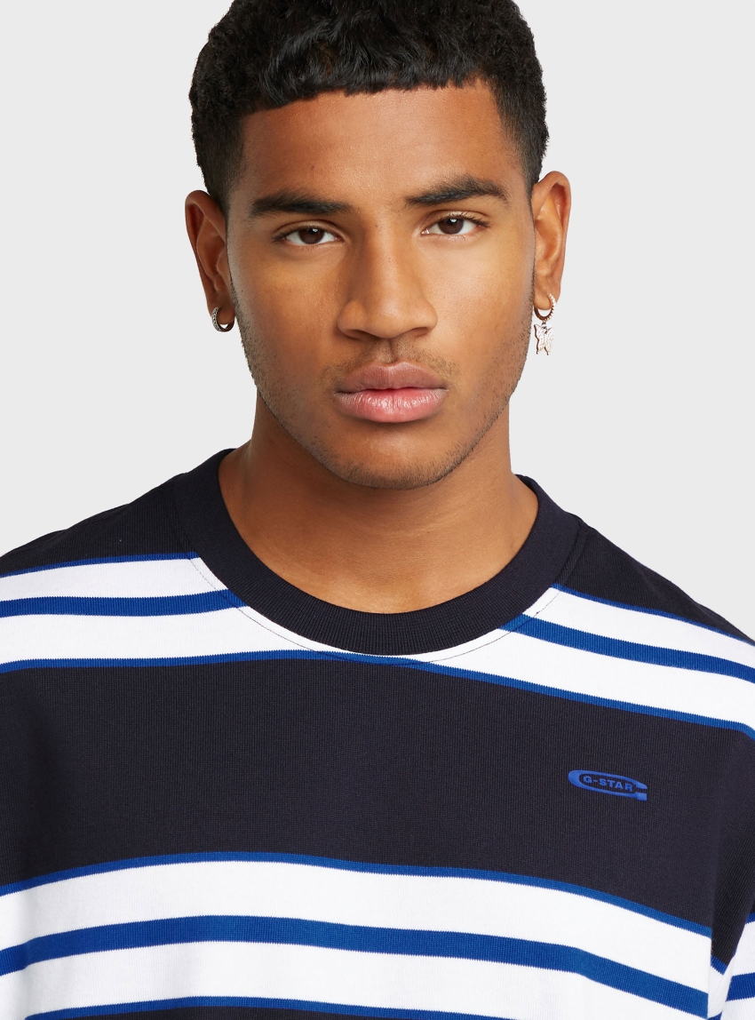 G-Star Stripe Boxy T-Shirt - Blue