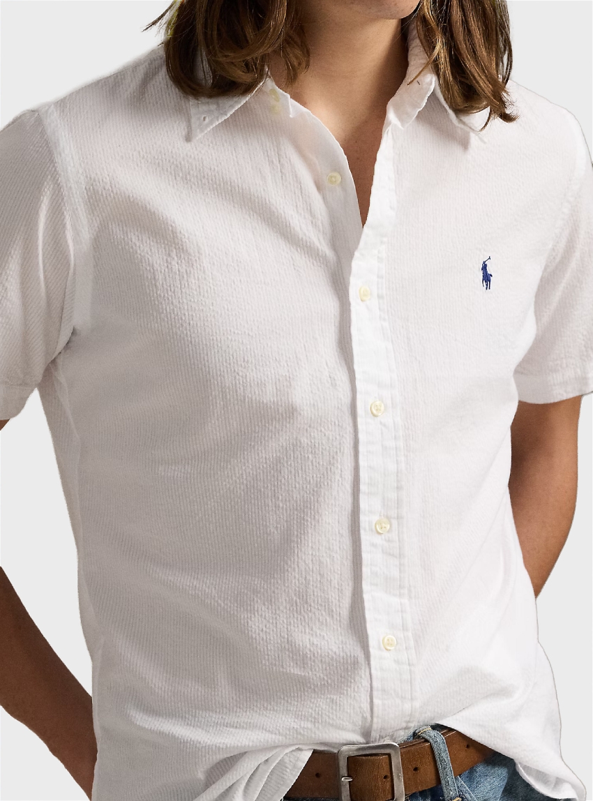 Polo Ralph Lauren Custom Fit Seersucker Shirt - White