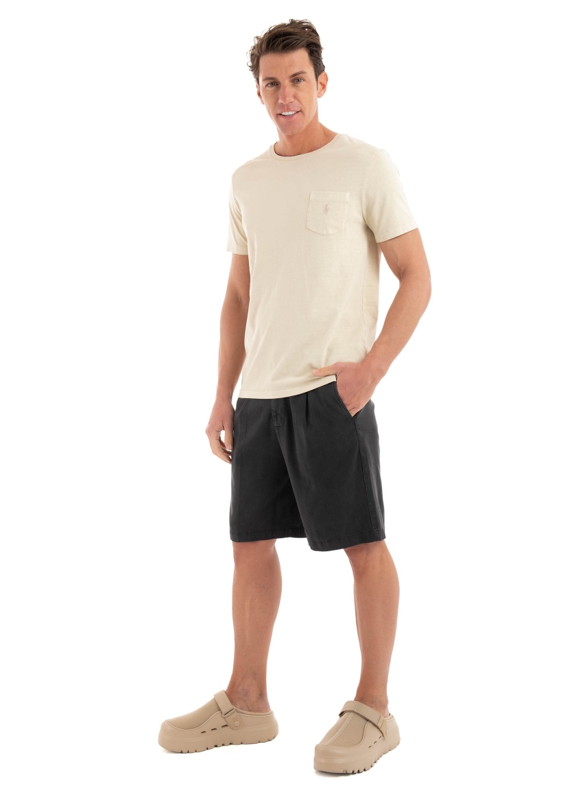 Polo Ralph Lauren Custom Slim Mineral-Dyed Pocket T-Shirt - Natural