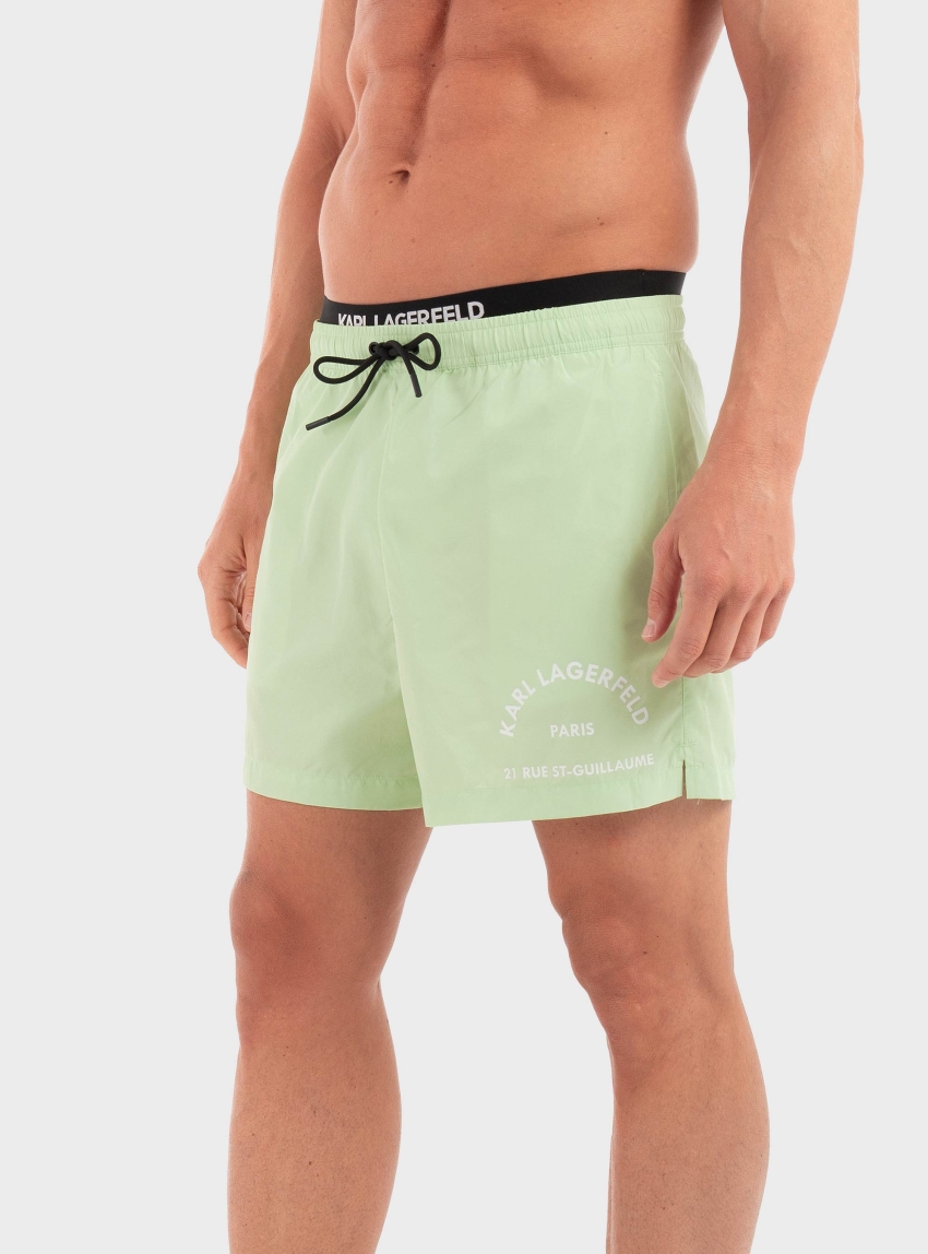 Karl Lagerfeld Rsg Elastic Short Boardshorts - Lime