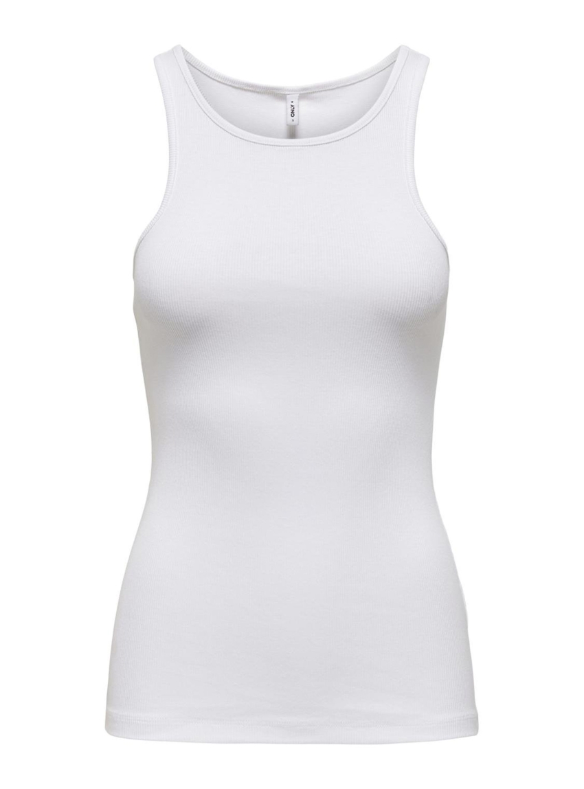 Only Kenya Rib Tank Top - White