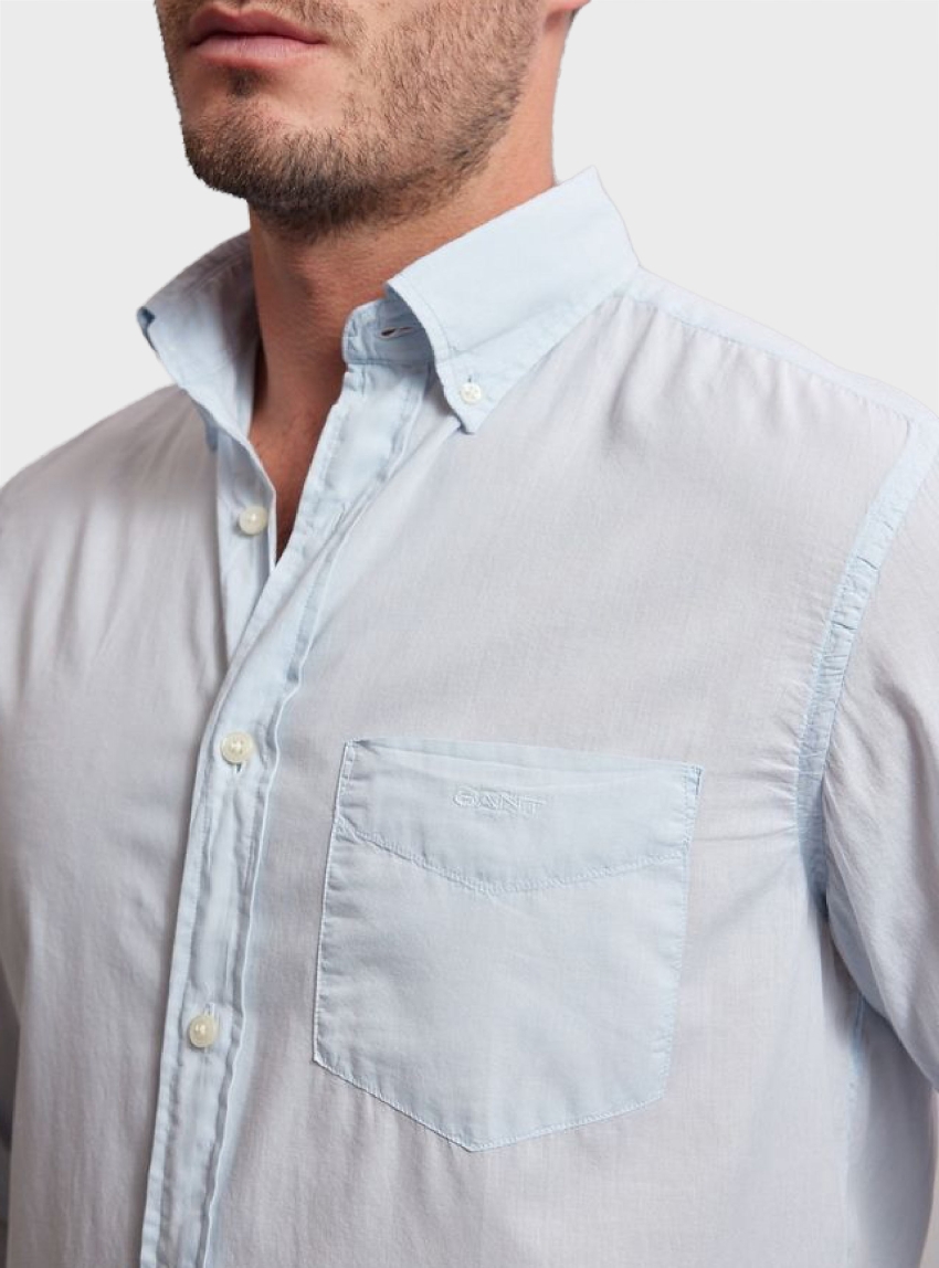 Gant Regular Fit Linen Shirt - Light Blue