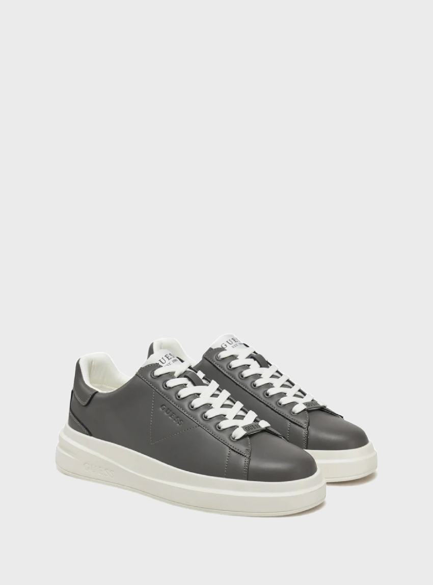 Guess Elba Leather-Blend Sneakers - Grey