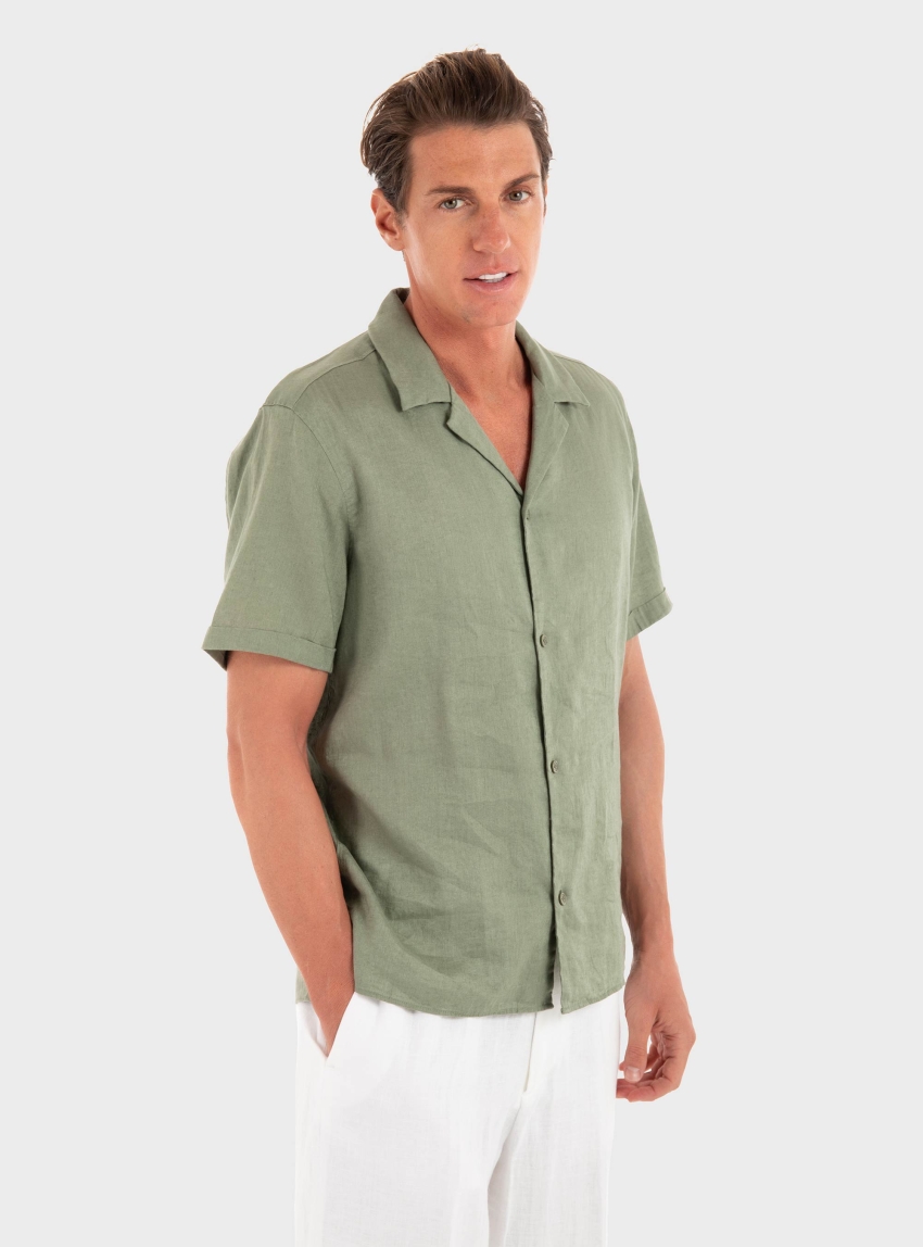 Drykorn Bijan 2 Casual Linen Blend Shirt - Light Green