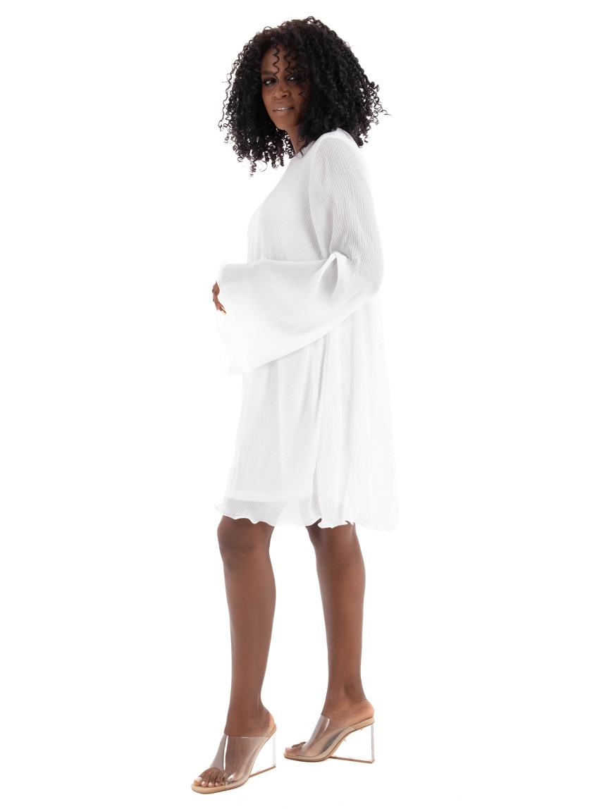 Only Piera Life Plisse Dress - White