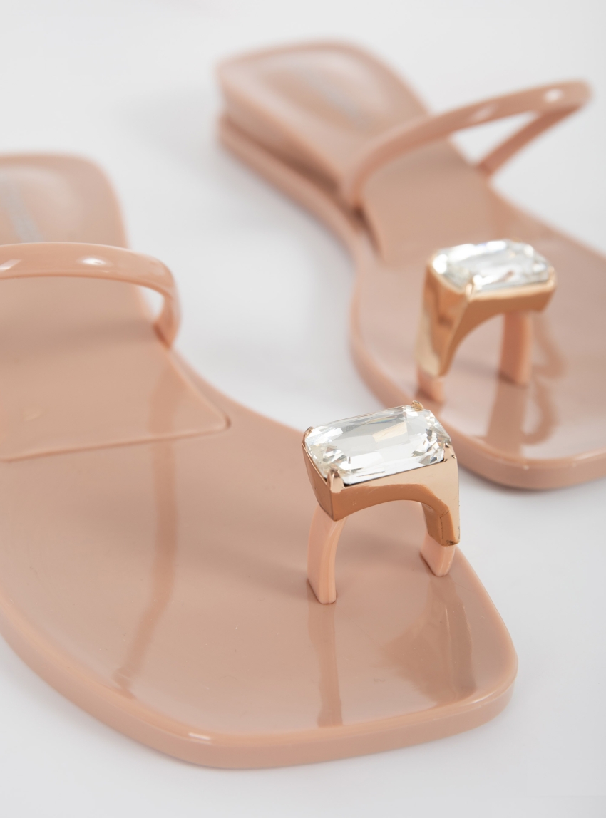 Jeffrey Campbell Jellies Balia Sandals - Beige