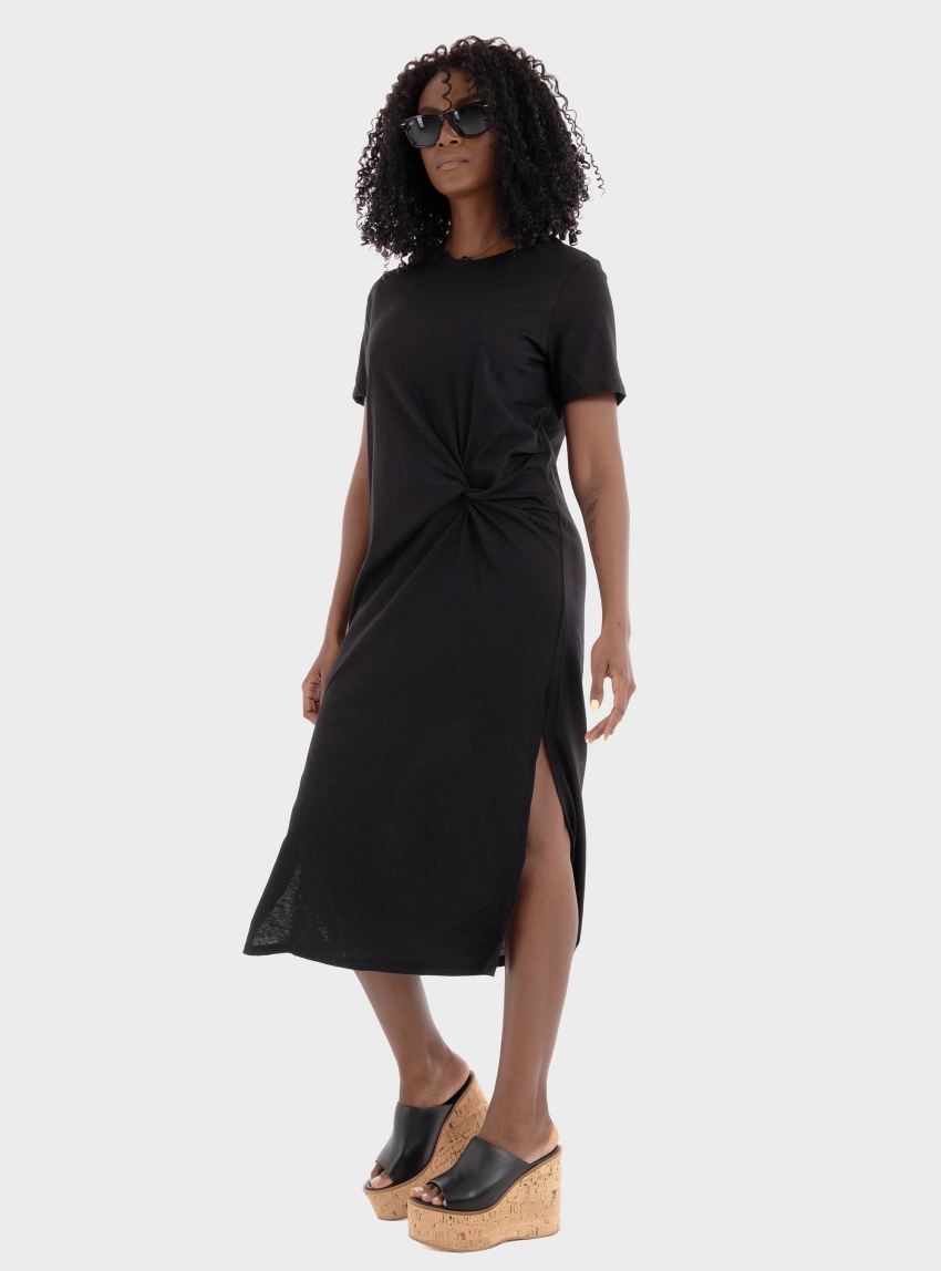 Vero Moda Tass O-Neck 7/8 Dress - Black