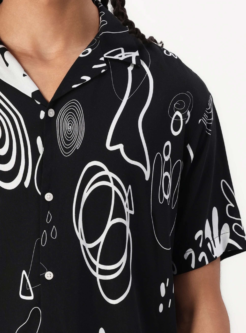 Jack & Jones Luke Gallery Resort Shirt - Black