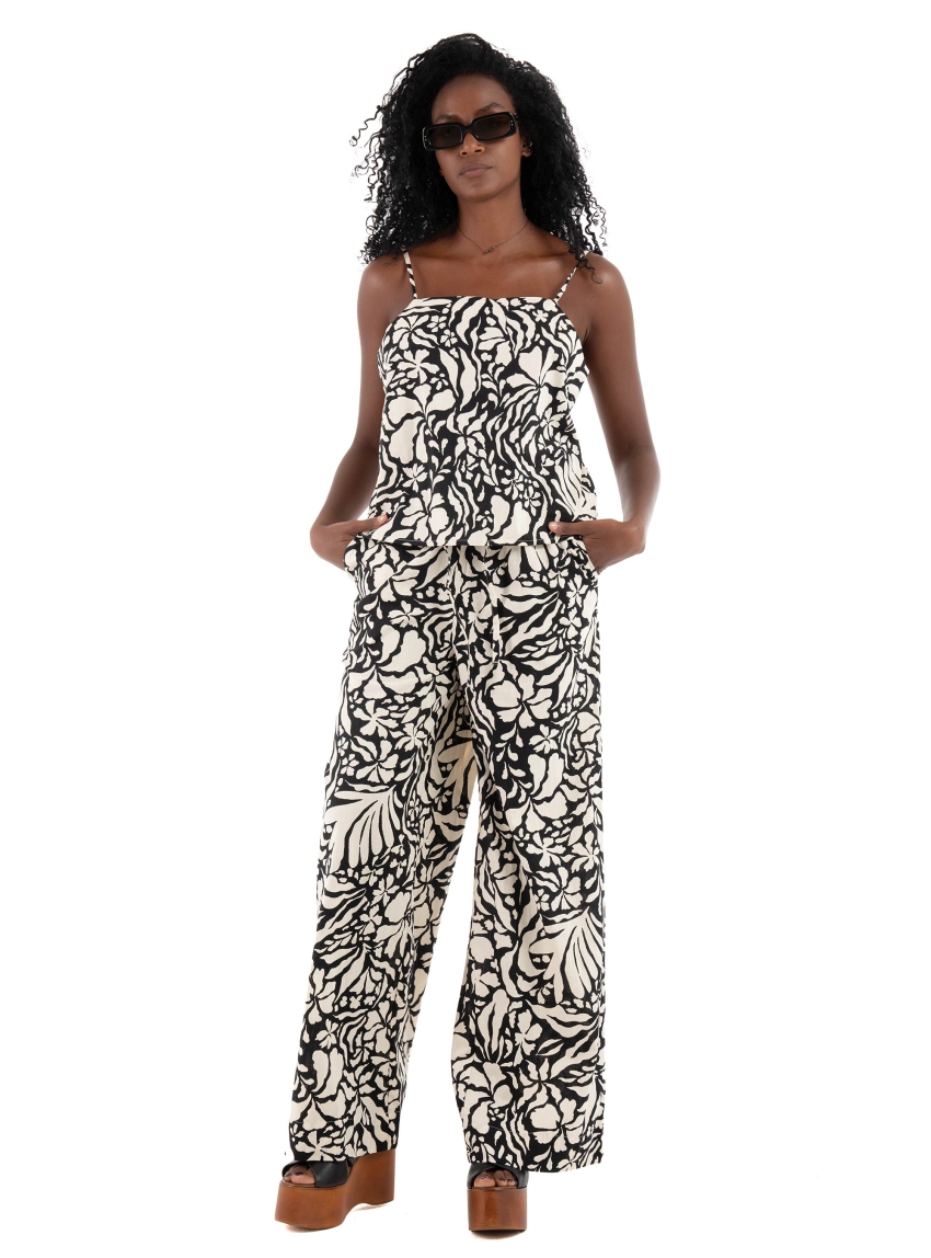 Only Kaleen High Waist Pull-Up Pants - Black