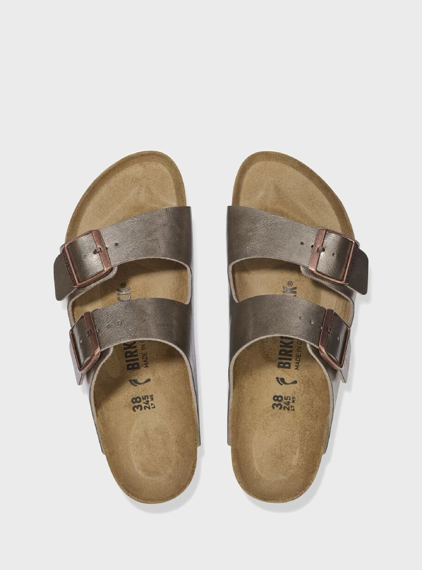 Birkenstock Arizona Narrow Fit Birko Flor Sandals - Taupe