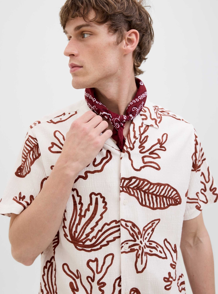 Jack & Jones Luke Crinkle Shirt - White