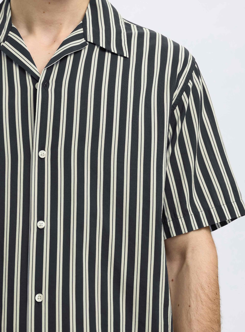 Selected Rlxair Mix Shirt - Striped Blue