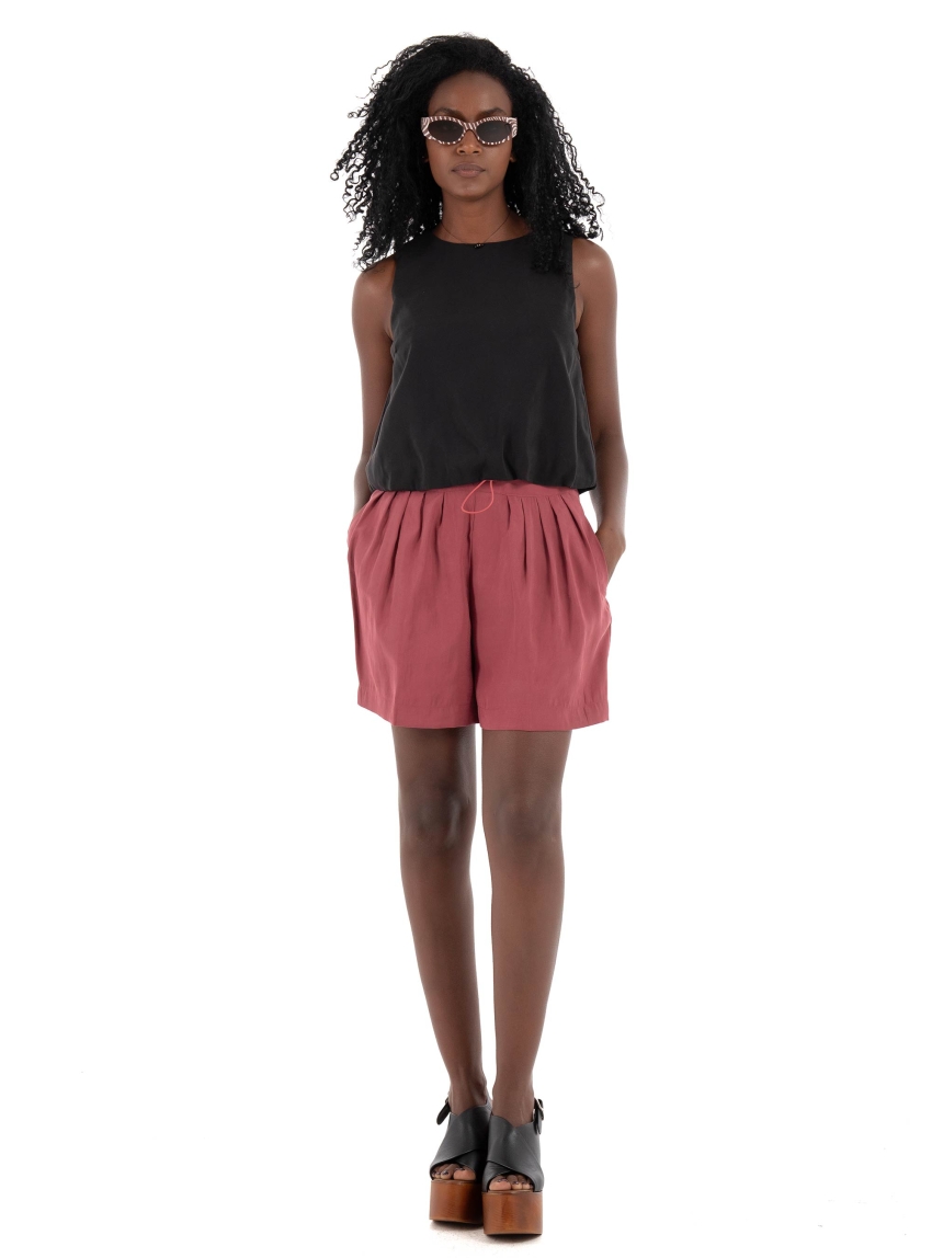 Only Nica Modal Bubble Top - Black