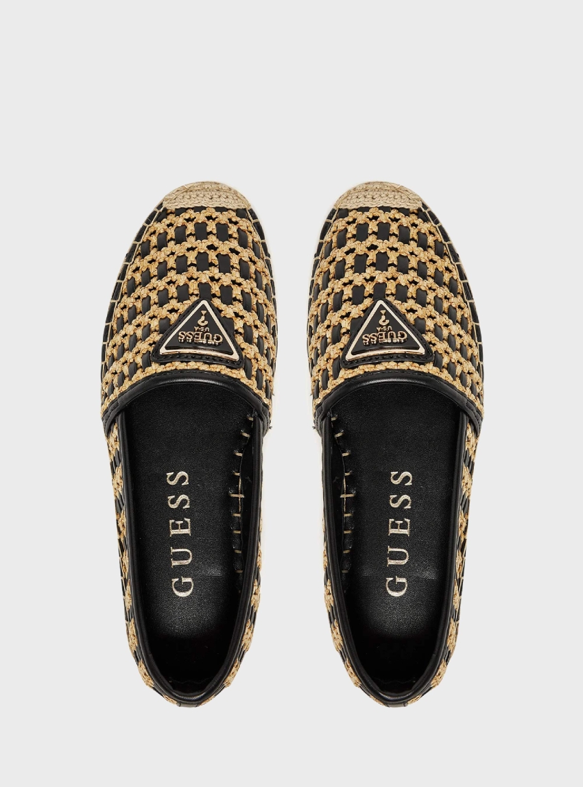 Guess Jolandon Woven Espadrilles - Black