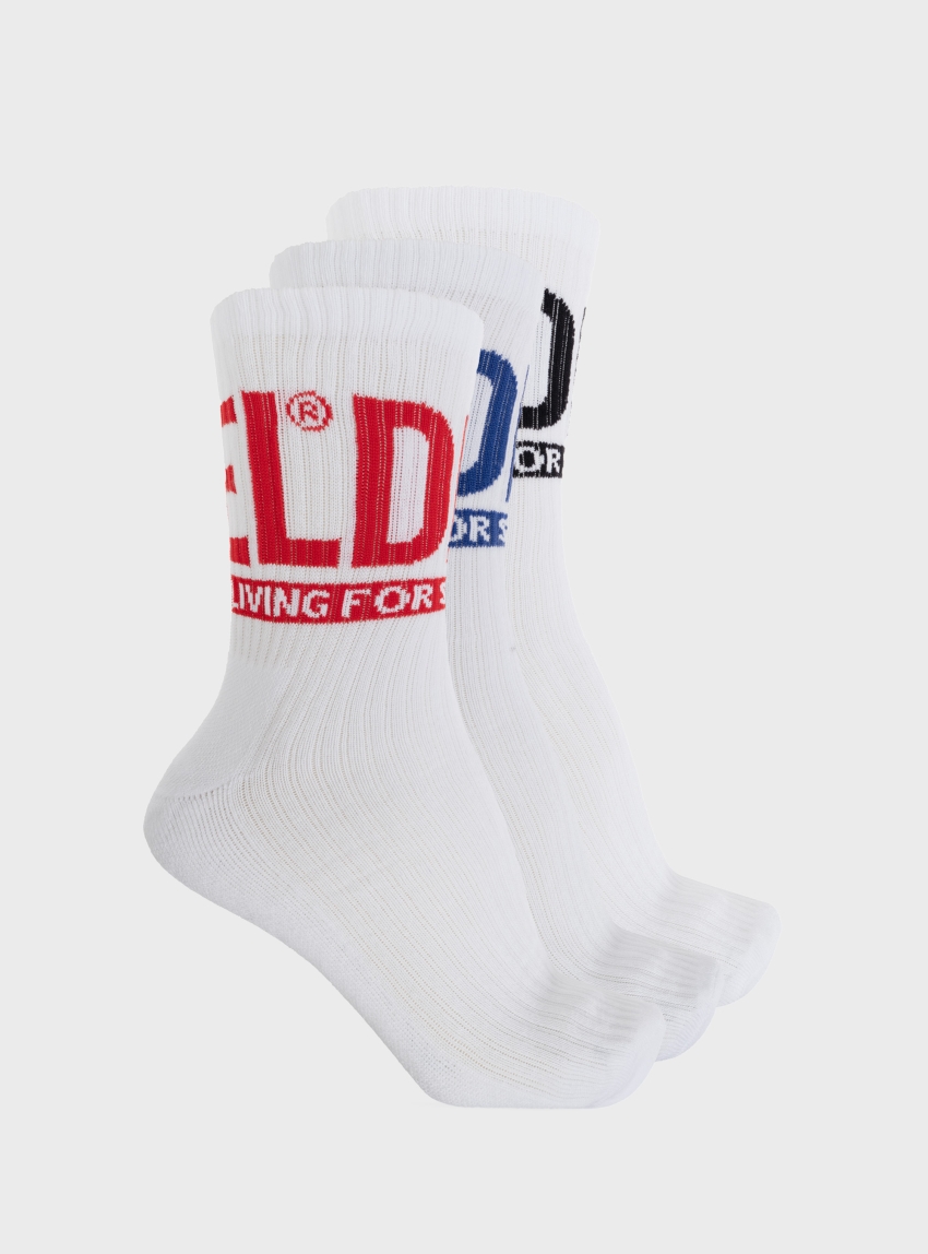 Diesel SKM-RAY-3PACK-CUSHIONED-17,5 SOCKS - White