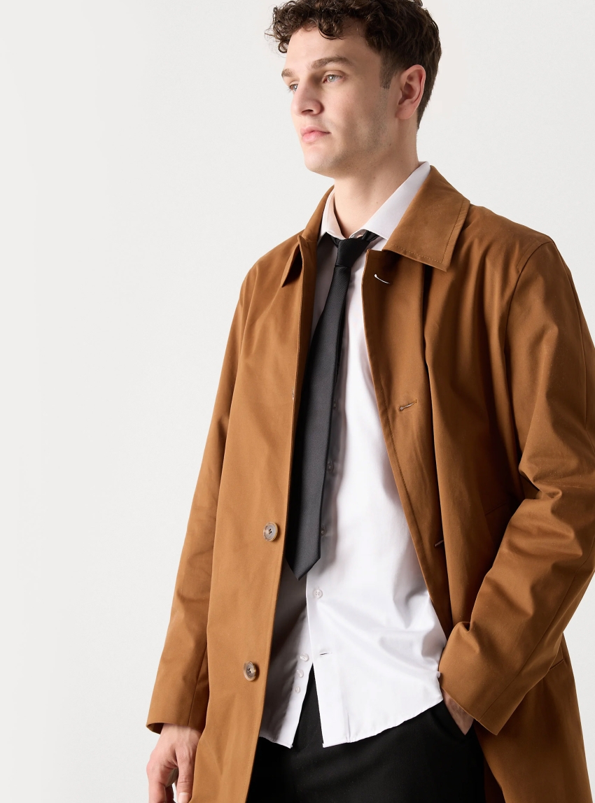 BOSS Classic-Fit Coat C-Clark-253 - Brown
