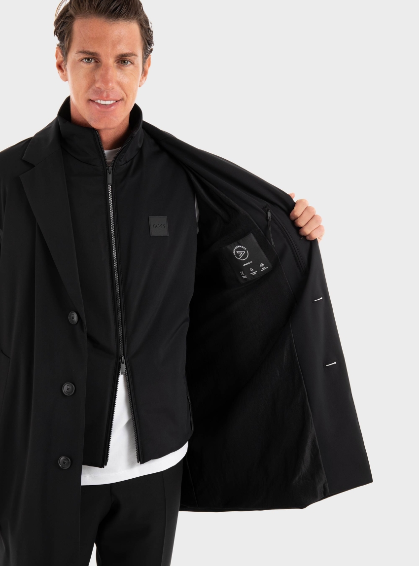 BOSS Travel Stretch-Softshell Coat With Detachable Inner Gilet P-Jared-3in1-253F - Black