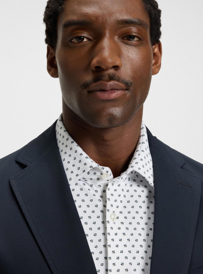 BOSS Packable Slim-Fit Blazer In Water-Repellent Stretch Fabric  P-Hanry-WG-PK-253F - Dark Blue