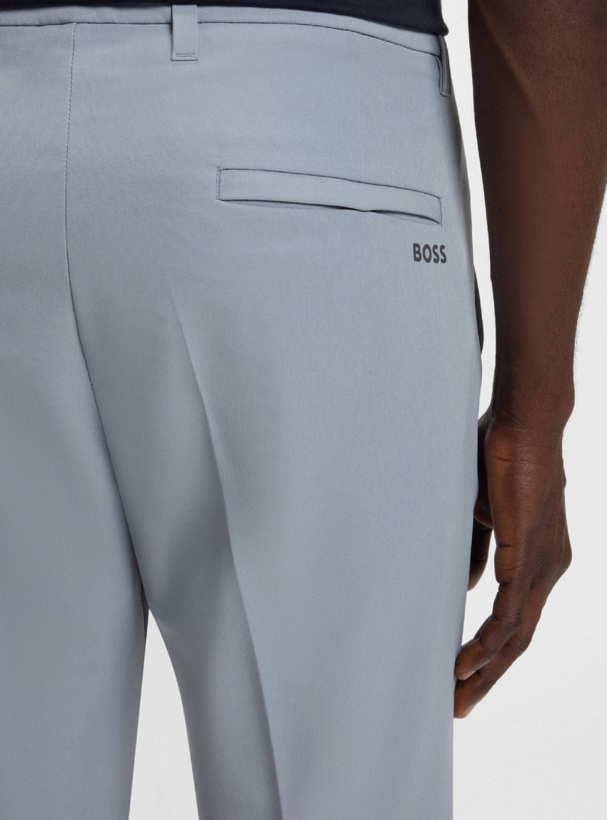 BOSS Slim Fit Water Repellent Trousers T_Commuter-Slim - Dark Grey