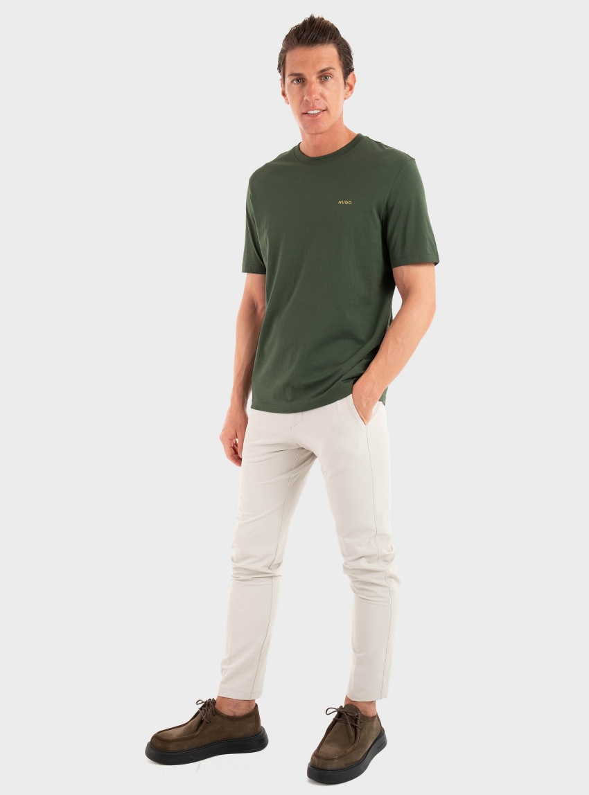BOSS Slim Fit Water Repellent Trousers T_Commuter-Slim - Light Beige