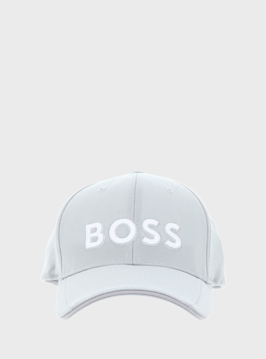 BOSS Logo Print Cap Cap-US-1 - Light Grey