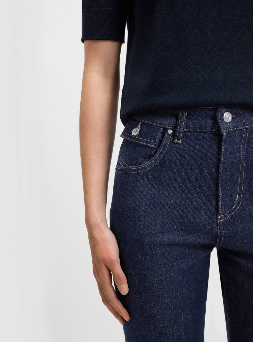 BOSS Bootcut Jeans In Stretch Denim With Coin Pocket LYRIS-BOOTCUT - Unwashed Denim