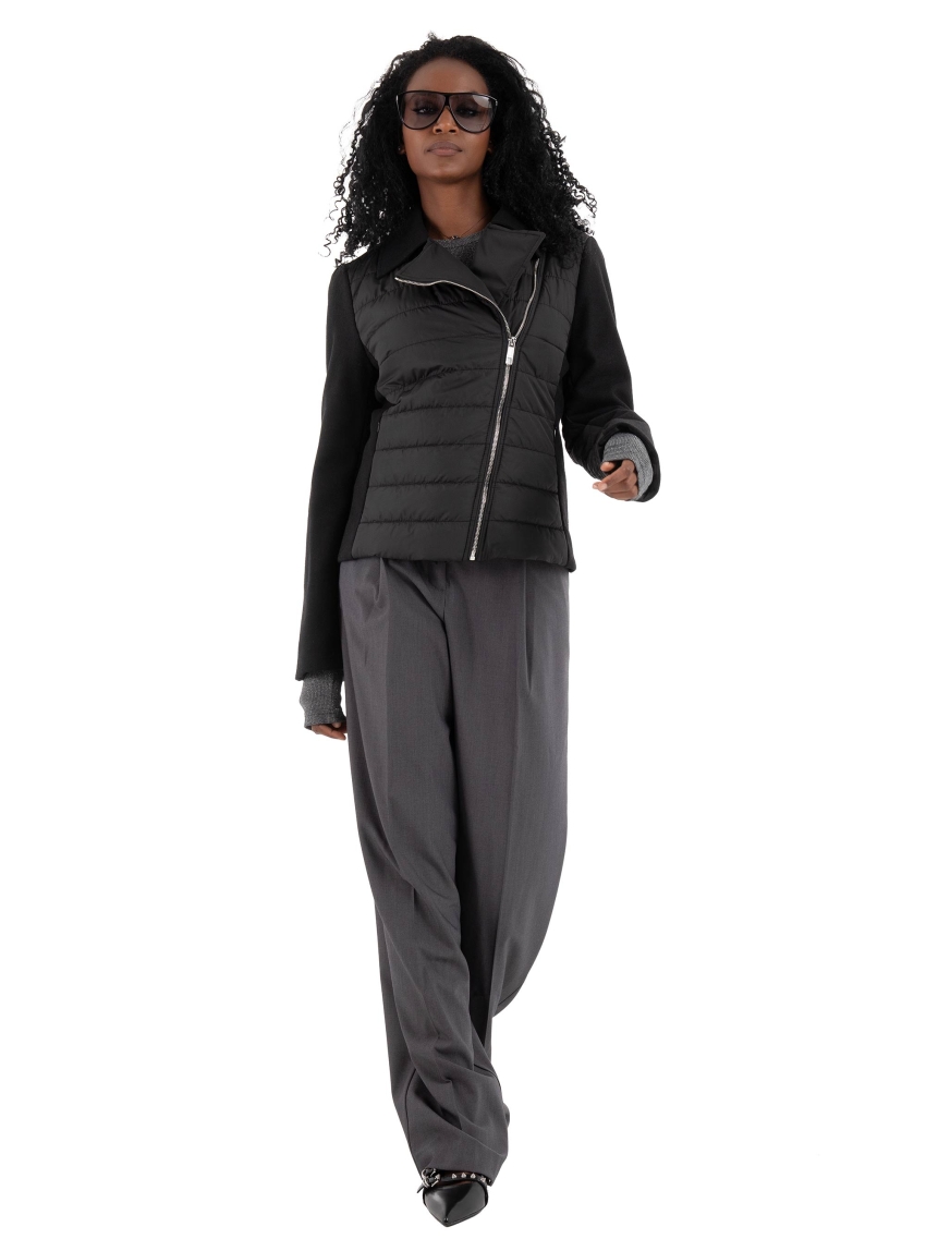 BOSS Mixed-Material Jacket Poshua - Black