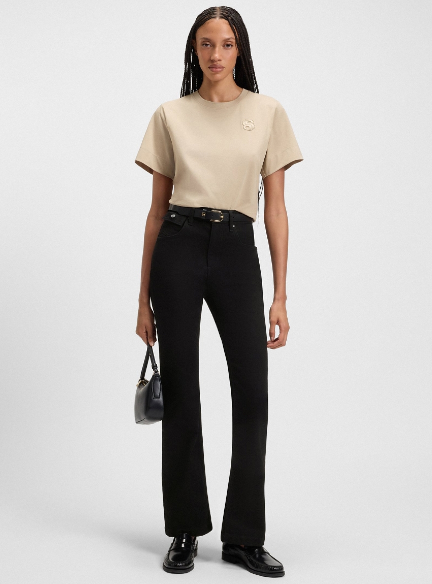 BOSS Bootcut Jeans In Stretch Denim With Coin Pocket LYRIS-BOOTCUT - Black Denim