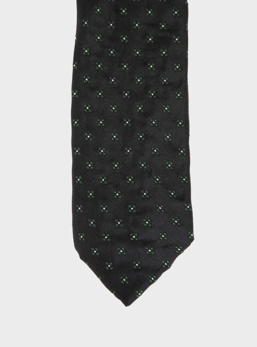 HUGO Jacquard-Pattern Tie Tie cm 6 - Dark Green