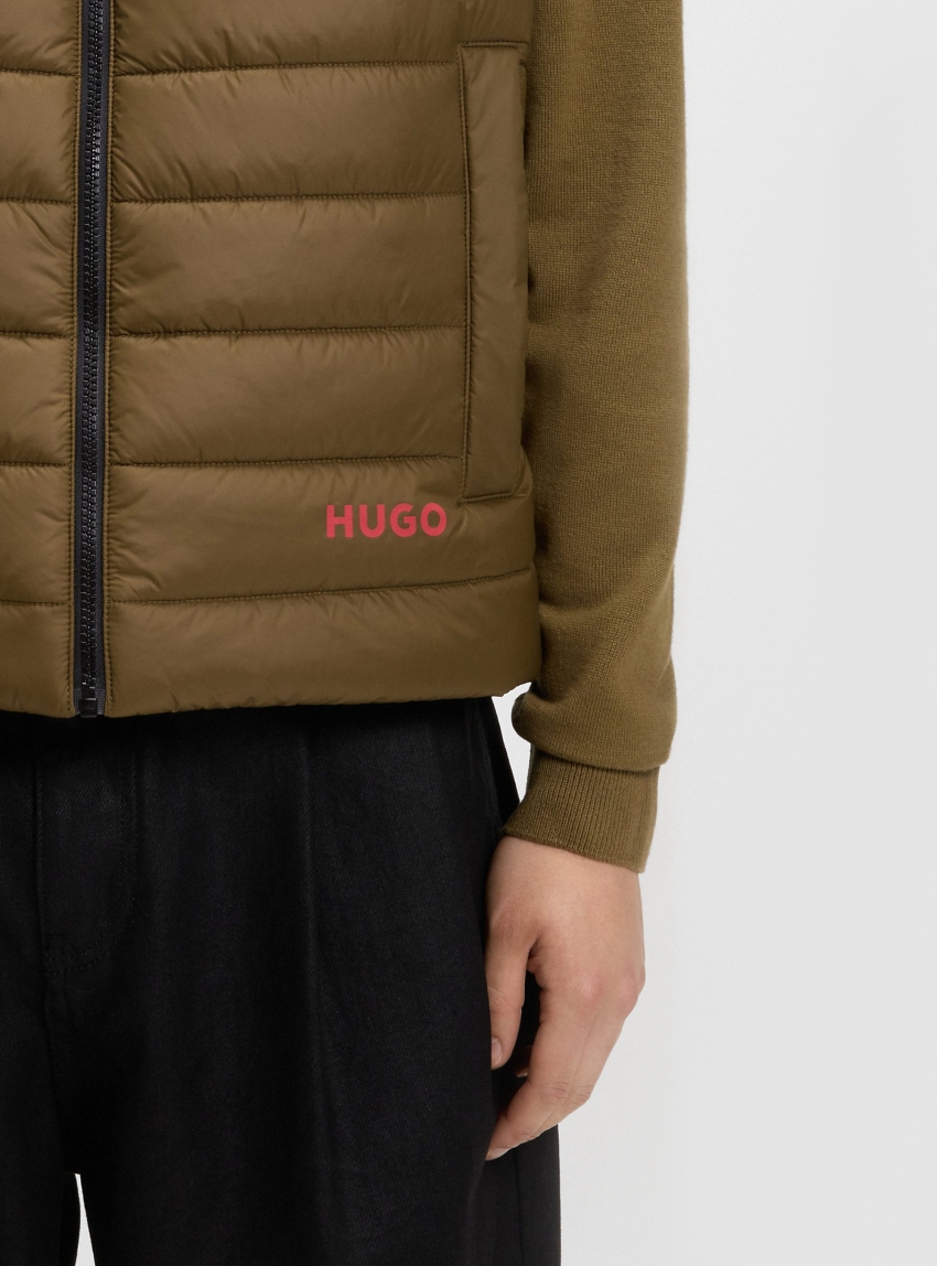 HUGO Water-Repellent Gilet Brentino2521 - Olive 